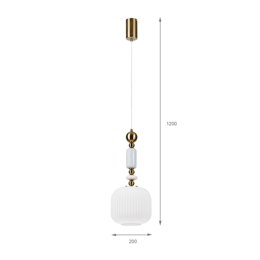 Люстра на тросі ROYAL 1xE27/15W/230V золота/біла