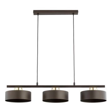 Люстра на тросі SELIA 3xE27/15W/230V коричнева