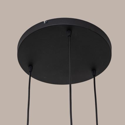 Люстра на тросі SOLANO 3xE27/15W/230V чорна/глянцевий хром