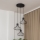 Люстра на тросі SOLANO 3xE27/15W/230V чорна/глянцевий хром