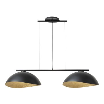 Люстра на тросі SOLAR 2xE27/60W/230V чорна