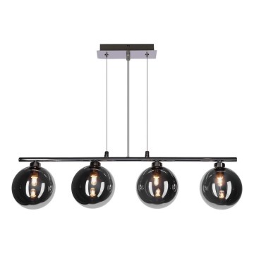 Люстра на тросі SOMUL 4xG9/20W/230V димчасто-чорна