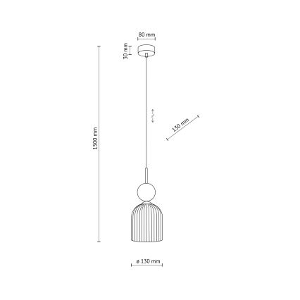 Люстра на тросі SOPHIA 1xE14/10W/230V чорний/зелений/димчасто-бежевий