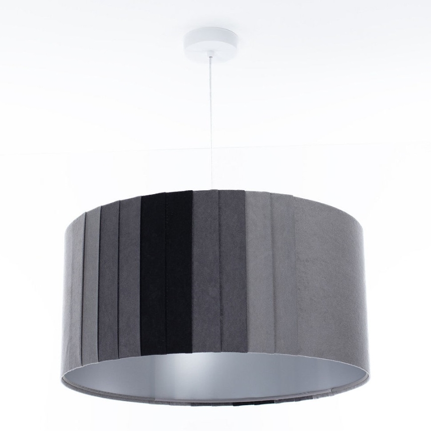 Люстра на тросі STRIPES 1xE27/60W/230V, діаметр 40 см, сіра