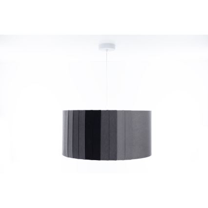 Люстра на тросі STRIPES 1xE27/60W/230V, діаметр 40 см, сіра