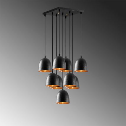 Люстра на тросі TATTOO 9xE27/40W/230V чорна