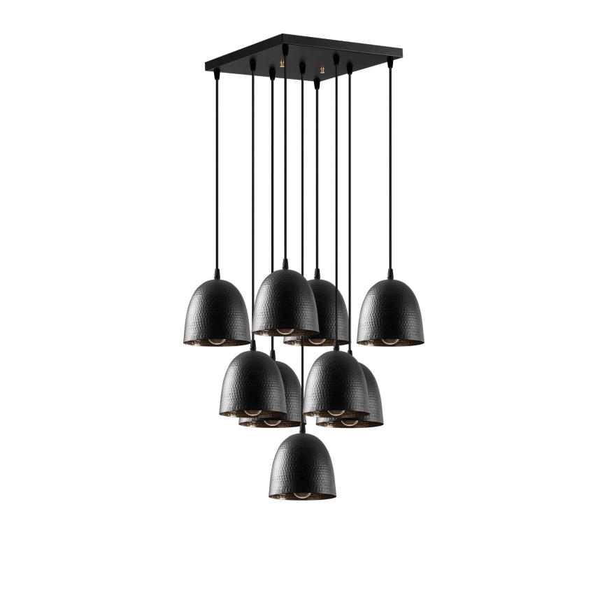 Люстра на тросі TATTOO 9xE27/40W/230V чорна