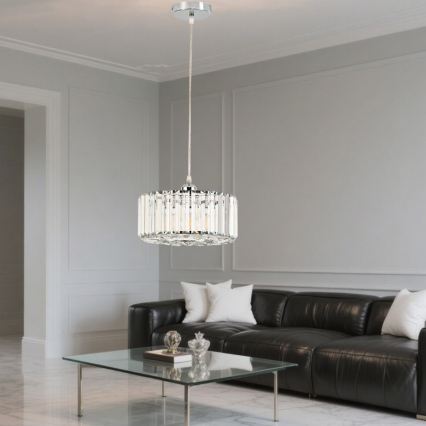 Люстра на тросі VETRO 1xE27/60W/230V полірований хром