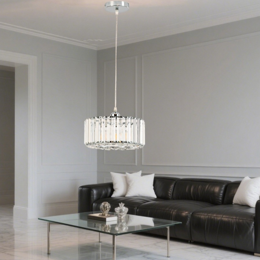 Люстра на тросі VETRO 1xE27/60W/230V полірований хром