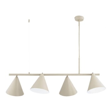 Люстра на тросі ZELTA 4xE27/15W/230V бежева