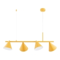 Люстра на тросі ZELTA 4xE27/15W/230V жовта
