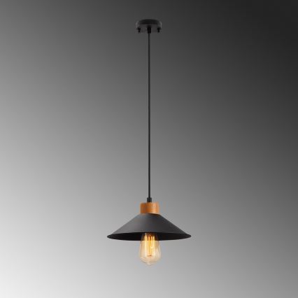 Люстра на веревке MANAVGAT 1xE27/40W/230V черная/коричневая
