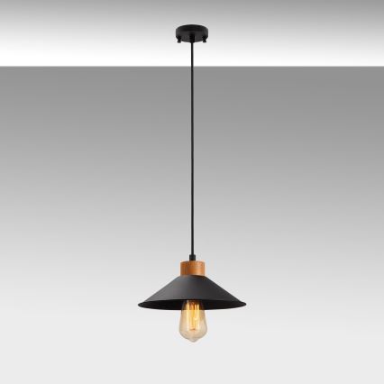 Люстра на веревке MANAVGAT 1xE27/40W/230V черная/коричневая