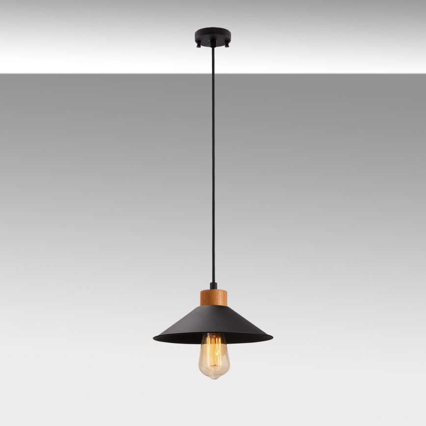Люстра на веревке MANAVGAT 1xE27/40W/230V черная/коричневая