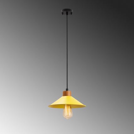 Люстра на веревке MANAVGAT 1xE27/40W/230V желтая/коричневая