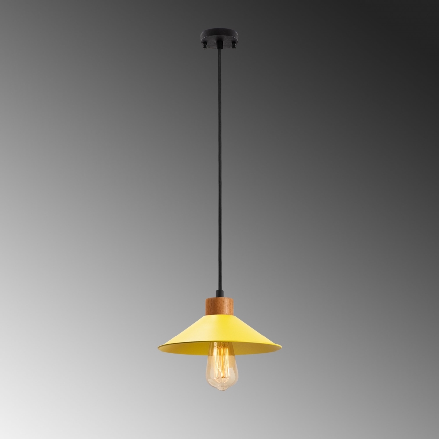 Люстра на веревке MANAVGAT 1xE27/40W/230V желтая/коричневая
