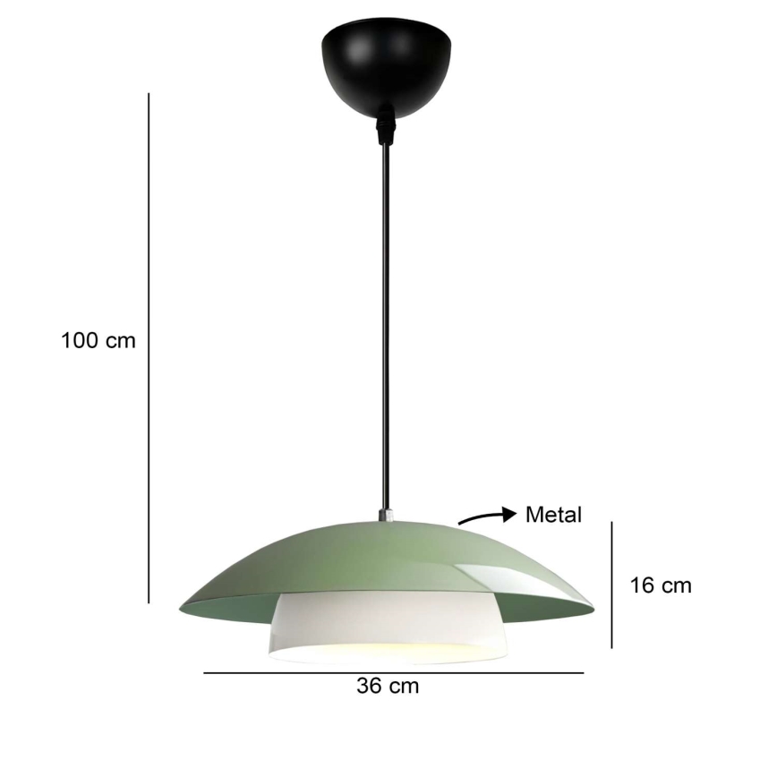 Люстра на въже MOONLIGH 1xE27/40W/230V зелена