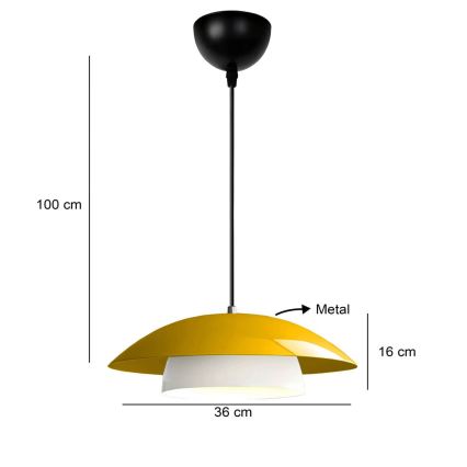 Люстра на въже MOONLIGH 1xE27/40W/230V жълто