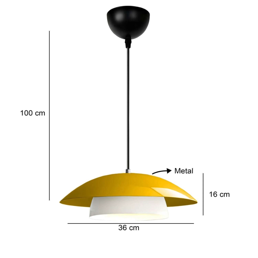 Люстра на въже MOONLIGH 1xE27/40W/230V жълто