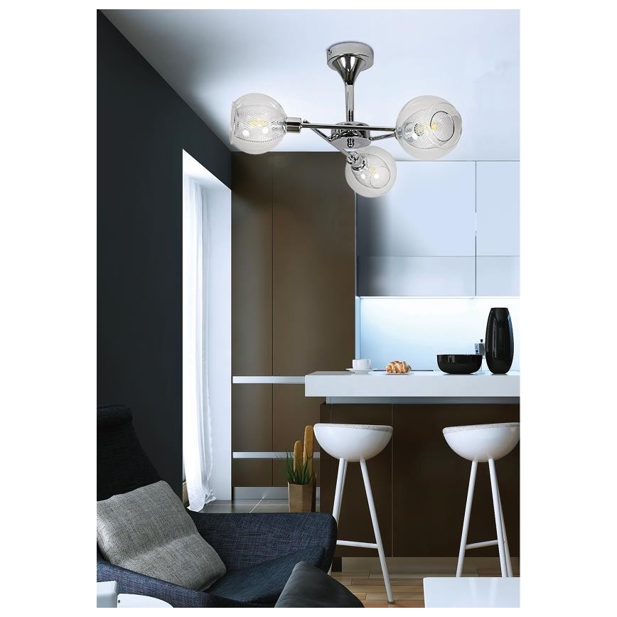Люстра на жердині OZZO 3xE14/40W/230V