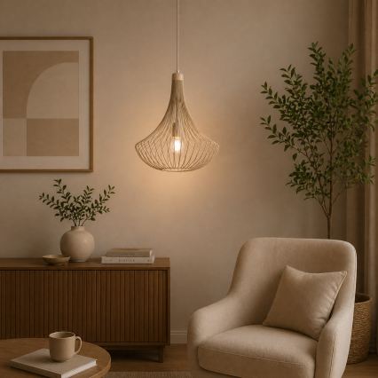 Люстра на кабелі BALERINA 1xE27/15W/230V бежева