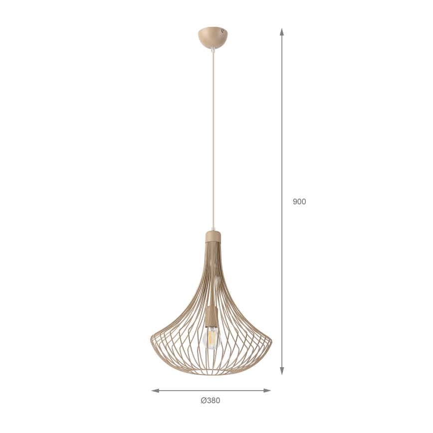 Люстра на кабелі BALERINA 1xE27/15W/230V бежева