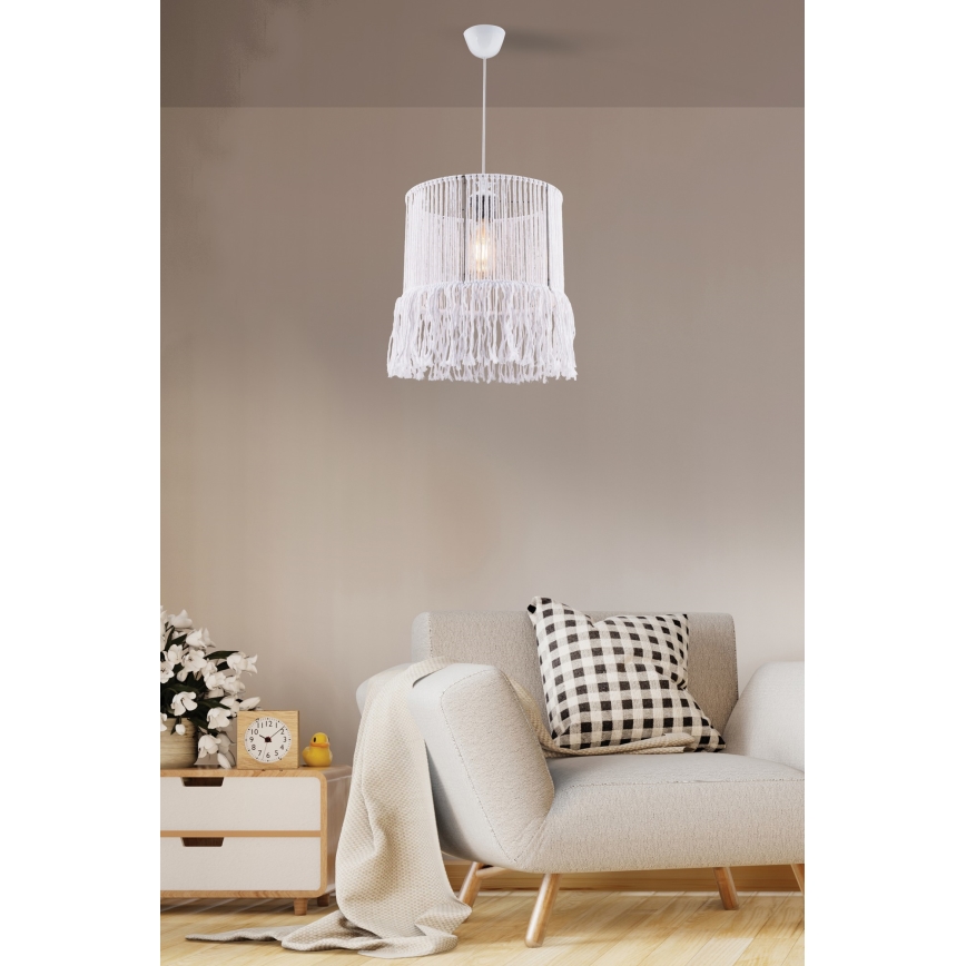 Люстра на канаті NESS MACRAME 1xE27/40W/230V біла