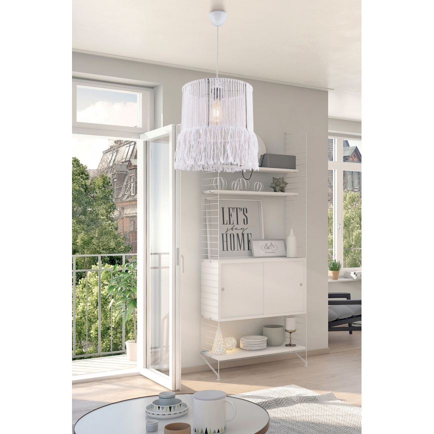 Люстра на канаті NESS MACRAME 1xE27/40W/230V біла