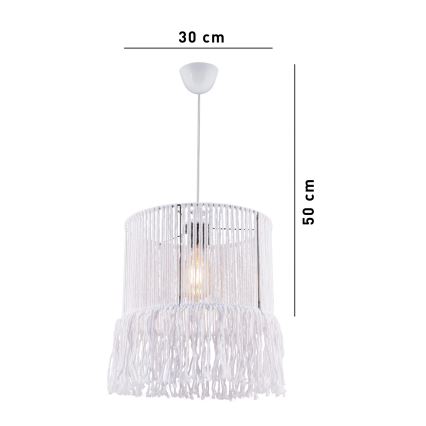 Люстра на канаті NESS MACRAME 1xE27/40W/230V біла