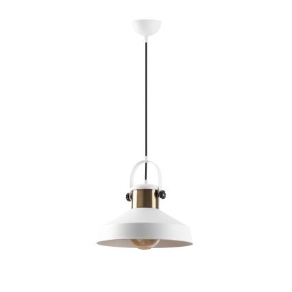 Люстра на конец DODO 1xE27/40W/230V бяла/бронзова