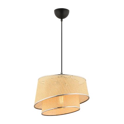 Люстра підвісна BARETTE 1xE27/60W/230V бежево/глянцевий хром
