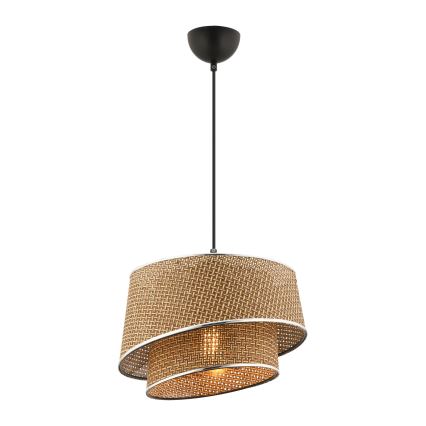 Люстра підвісна BARETTE 1xE27/60W/230V коричневий/гладкий хром