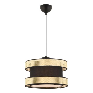 Люстра підвісна HALO 1xE27/60W/230V чорна/бежева