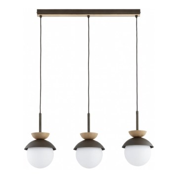 Люстра REMKE на тросі 3xE14/10W/230V коричнева