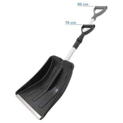 Лопата телескопічна для прибирання снігу чорний/сірий