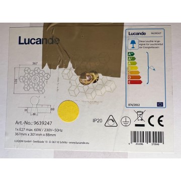 Lucande - Настінний світильник ALEXARU 1xE27/60W/230V