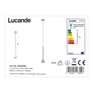 Lucande - Підвісна люстра NORDWIN 1xGU10/35W/230V