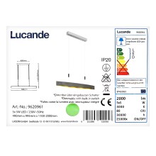 Lucande - Підвісна LED люстра з регулюванням яскравості LIO 5xLED/5W/230V