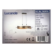 Lucande - Підвісна LED люстра з регулюванням яскравості MARIJA LED/24W/230V