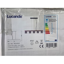 Lucande - Підвісна люстра KALINDA 5xE14/40W/230V бетон