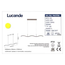 Lucande - Светодиодная подвесная люстра с регулированием яркости BRAMA LED/42W/230V