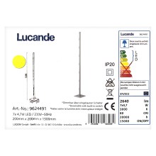 Lucande - Светодиодный торшер с регулированием яркости MARGEAU 7xLED/4,7W/230V