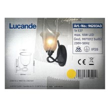 Lucande - Світлодіодний настінний світильник TRISHA 1xE27/5,5W/230V