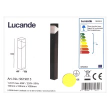 Lucande - Вулична лампа KARIN 1xE27/9W/230V IP44