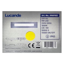 Lucande - Вуличний вбудований LED світильник RONI LED/9W/230V IP65