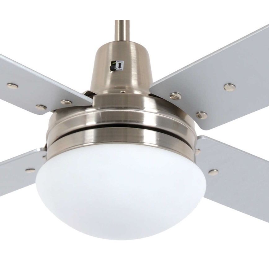 Lucci Air 210334 - Потолочний вентилятор AIRFUSION QUEST 1xE27/60W/230V дерево/матовий хром + дистанційне керування