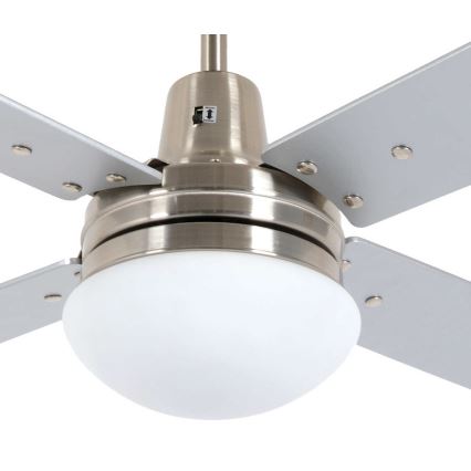 Lucci Air 210334 - Потолочный вентилятор AIRFUSION QUEST 1xE27/60W/230V дерево/матовый хром + дистанционное управление