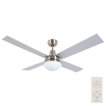 Lucci Air 210334 - Потолочный вентилятор AIRFUSION QUEST 1xE27/60W/230V дерево/матовый хром + дистанционное управление