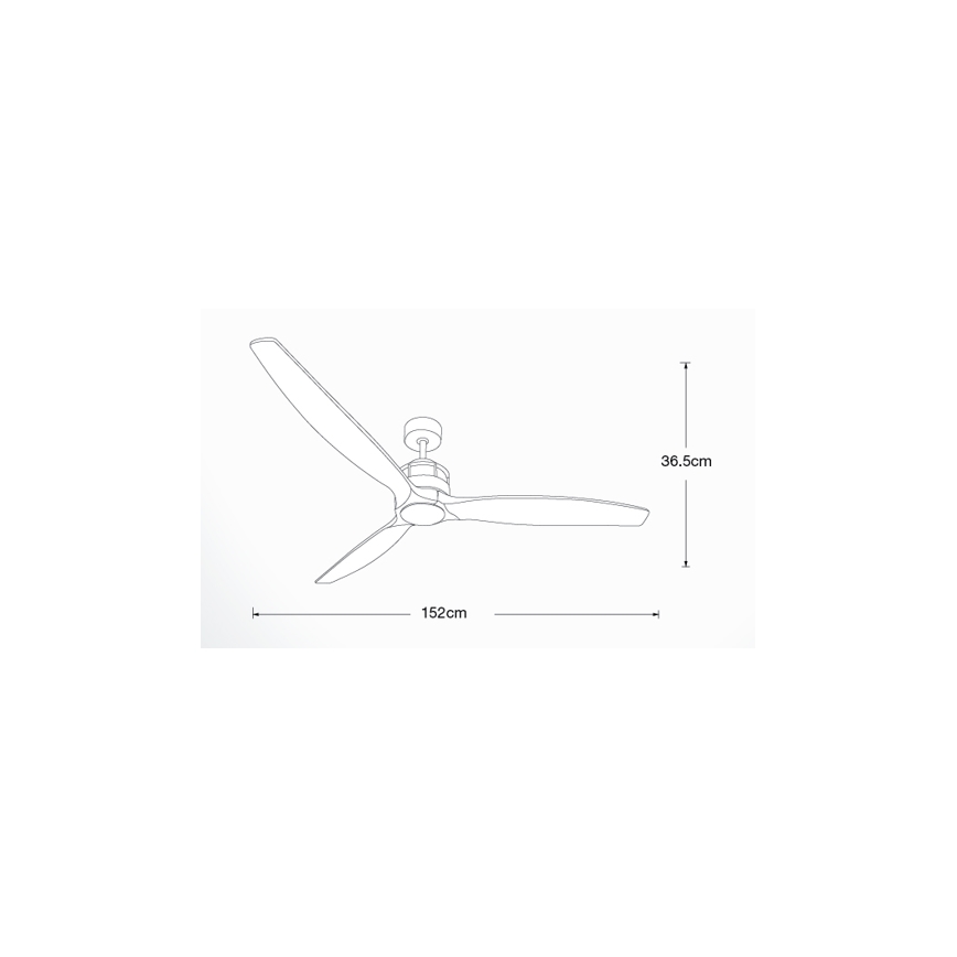 Lucci air 210507 - Потолочний вентилятор AIRFUSION AKMANI павловнія/чорний + дистанційне керування