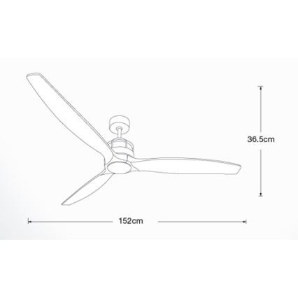 Lucci air 210508 - Потолочный вентилятор AIRFUSION AKMANI павловния/черный + дистанционное управление